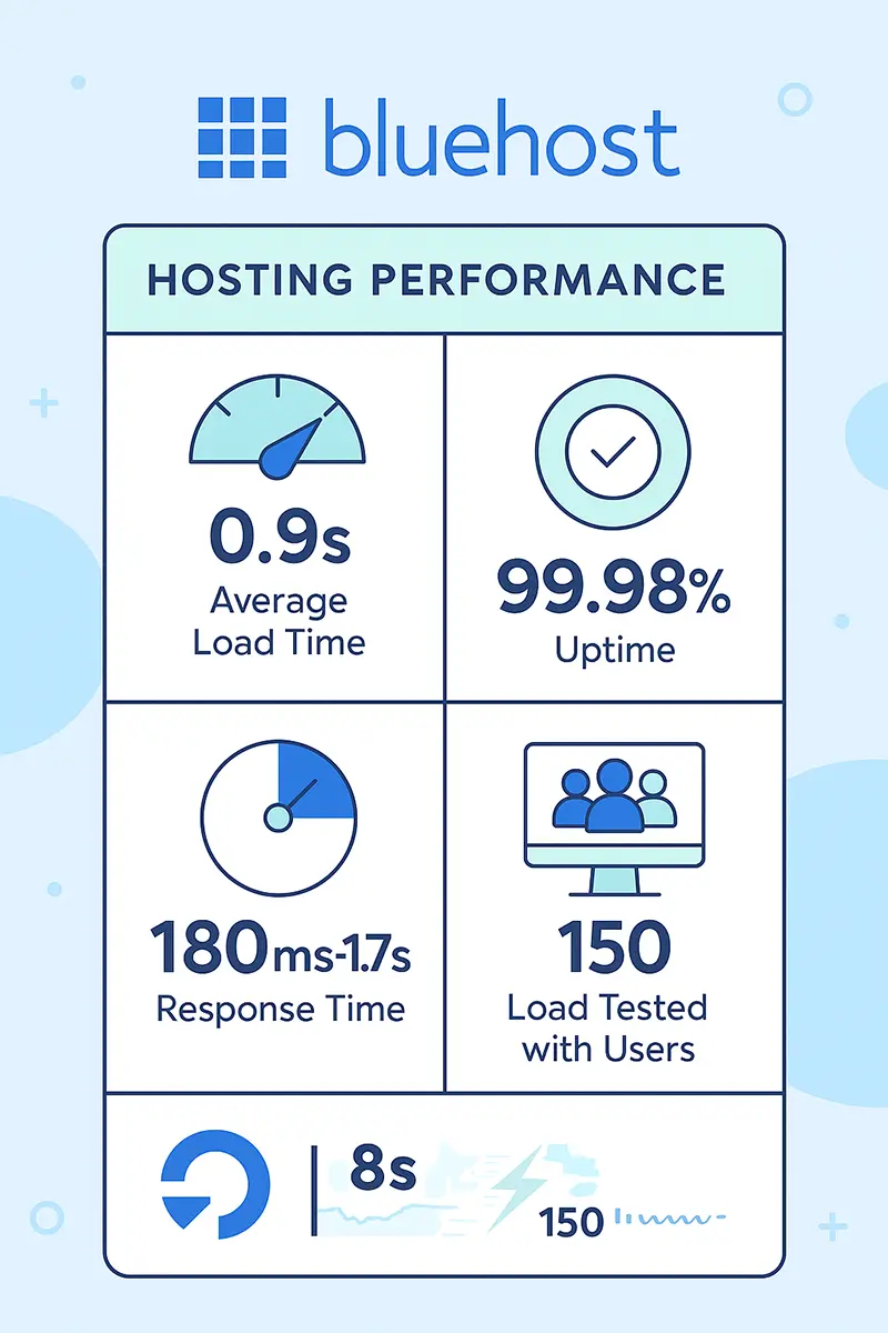 Bluehost review Performance Overview