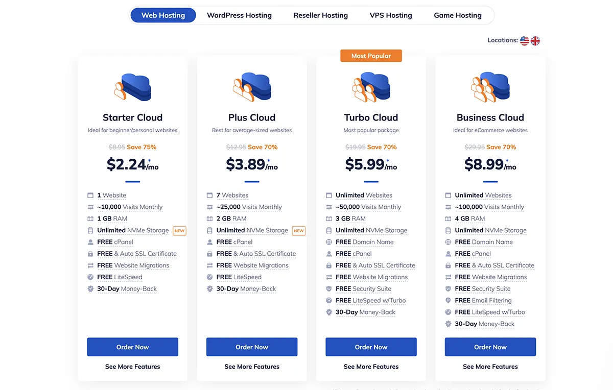 NameHero Review Hosting Pricing