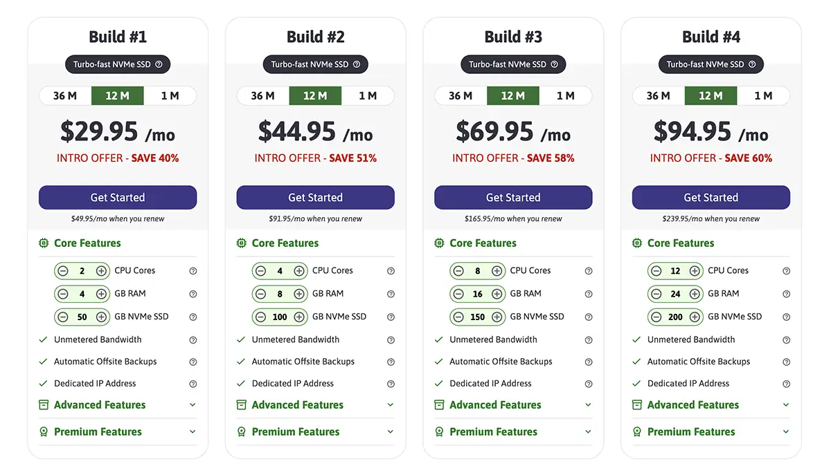 Scala Hosting Pricing VPS