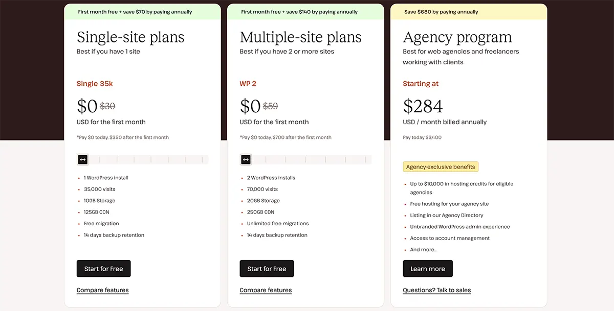 Kinsta managed WordPress Hosting - kinsta review princing